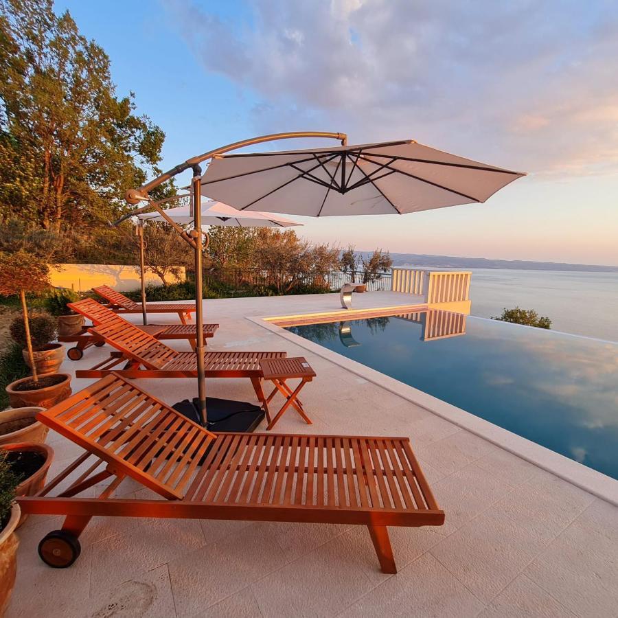 Sea View Luxury Apart Hotel Villa Conte With Swiming Pool And Romantic Spa Podstrana Ngoại thất bức ảnh