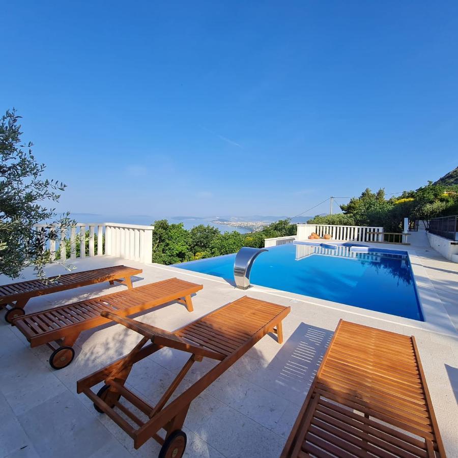 Sea View Luxury Apart Hotel Villa Conte With Swiming Pool And Romantic Spa Podstrana Ngoại thất bức ảnh