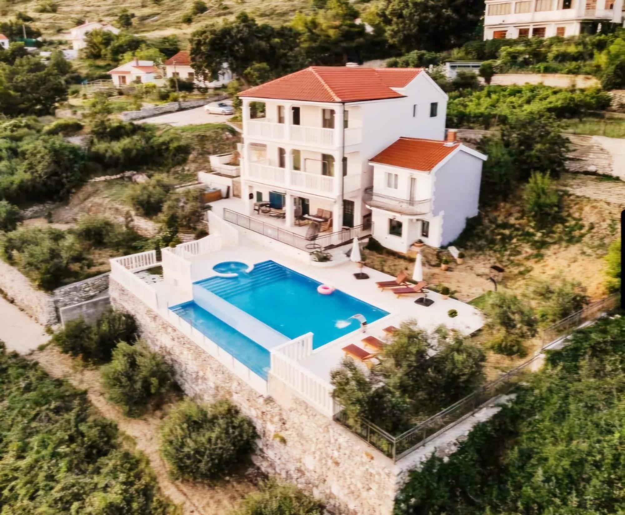Sea View Luxury Apart Hotel Villa Conte With Swiming Pool And Romantic Spa Podstrana Ngoại thất bức ảnh